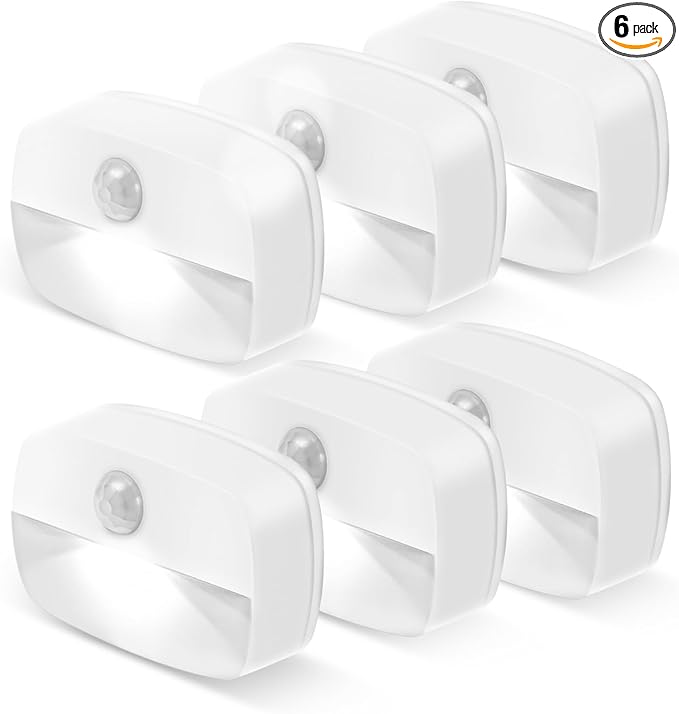 ZISUYU Motion Sensor Light Indoor Led Night Light Stick on Nightlight Battery Operated Lights for Hallway Stair Bathroom Closet Bedroom (Patent Applied)