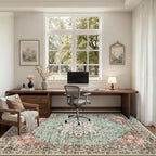 3x5 Area Rugs Living Room: Washable Rug for Bedroom Brown Green - Image 5