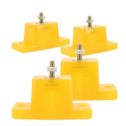 Anti Vibration Pad Air Conditioner Base,Noise Reduction and Shock Absorption Bracket,Upgraded Air Conditioner Shock Pad Thickened Floor Bracket,4 Packs (Upgrade Cow Tendon)