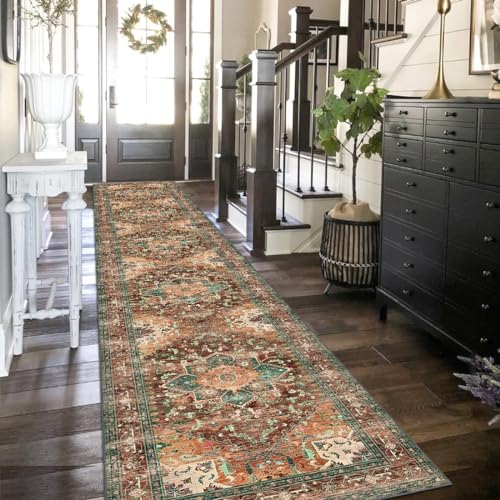 Yamaziot Washable Runner Rug, 2x12 Non-Slip Boho Hallway Kitchen Rug - Image 6