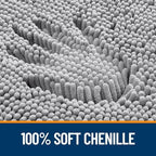 OLANLY Toilet Rugs U-Shaped 24x24, Soft Absorbent Chenille Contour Rugs - Image 3