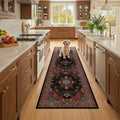 RELEANY Washable Area Rug, Runner 2'x7', Red/Black by RELEANY