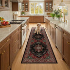 RELEANY Washable Area Rug, Runner 2'x7', Red/Black by RELEANY