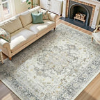 Lofus 8x10 Taupe Grey Rugs for Bedroom Living Room, Vintage Boho Carpet by Lofus