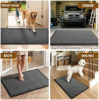 Front Door Mat, Heavy Duty Non-Slip Doormat 73"x46", Grey - Image 4