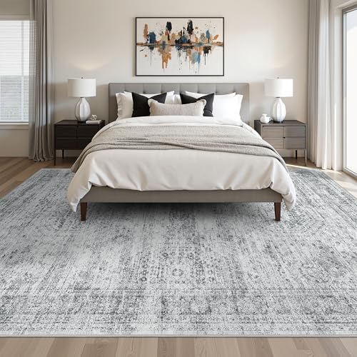 8x10 Area Rugs for Living Room,Large Washable Rug,Grey - Image 5