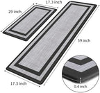 Mattitude Kitchen Mats Set of 2,Cushioned Anti-Fatigue Non-Skid Rug Sets - Image 2