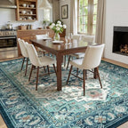Lofus 6x9 Area Rugs for Living Room Bedroom, Boho Carpet Floral Green Beige - Image 3