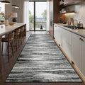 2'6 x 10' Runner Rug Non Slip,Washable Kitchen Rugs,Black by Restydon