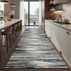 2'6 x 10' Runner Rug Non Slip,Washable Kitchen Rugs,Black by Restydon