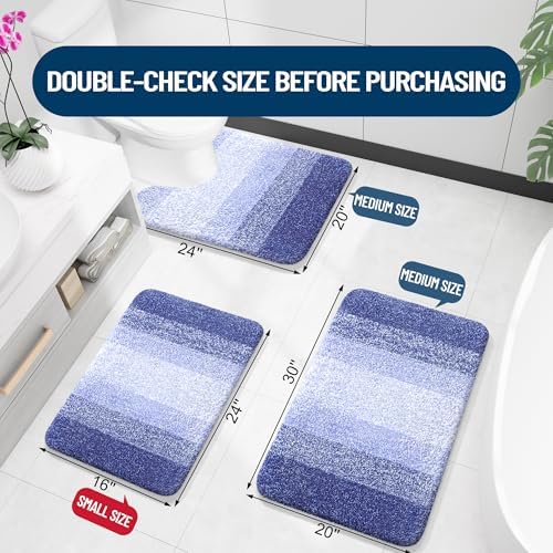 OLANLY Large Bathroom Rugs 50x30, Extra Soft Absorbent Microfiber Bath Rugs - Image 2
