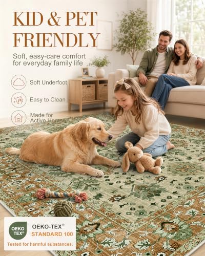 OLANLY 3x5 Washable Accent Rug, Soft Non Slip Carpet for Entryway Bedside - Image 5