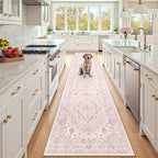 RELEANY Washable Area Rug, Runner 2'6"x10', Pink - Image 2