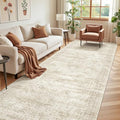 4x10 Runner Rug Non Slip,Washable Hallway Runner Rug,Beige by Restydon