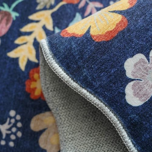 Washable 3x5 Entryway Area Rugs: Ultra Soft Low Pile Carpet for Kitchen Nursery Indoor Light-Weight Doormat Anti-Slip Thin Water-Resistant Rug for Living Room Bedroom Small Floor Mat(3x5,Purple) - Image 3