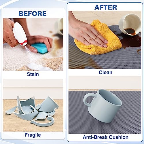 StepRite Kitchen Mats for Floor, 2-Piece Anti-Fatigue Kitchen Rugs, Grey - Image 5