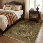 RELEANY Washable Area Rug, 5'x7', Brown/Dark Brown - Image 3