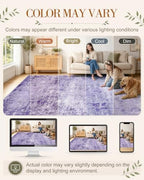 OLANLY 4x6 Washable Area Rug, Soft Non Slip Carpet for Bedroom Living Room - Image 2