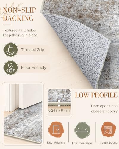 OLANLY 2'6"x12' Washable Runner Rug, Non Slip Carpet for Hallway Kitchen - Image 7