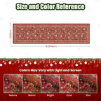 2x8 Christmas Runner Rug for Hallway,Washable Kitchen Rug,Red - Image 2
