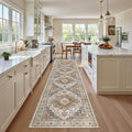 Madane Washable Runner Rugs 2x10 Long for Hallway Kitchen, Turmeric/Grey by Madane