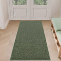 BEQHAUSE Dirt Trapper Door Mat 24" x 60", Non-Slip Washable Doormats, Green by BEQHAUSE