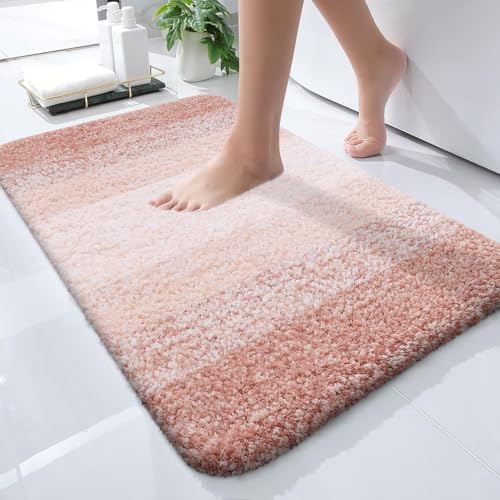 OLANLY Small Bathroom Rugs 24x16, Extra Soft Absorbent Microfiber Bath Rugs by OLANLY