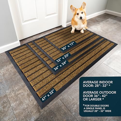ubdyo Extra Durable Door Mat Outside Entrance (32" x 20", Bright Brown) - Image 3
