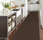 EARTHALL Washable Runner Rug, Non Slip Hall Runner, 3x20 Ft, Brown/Coffee - Image 6