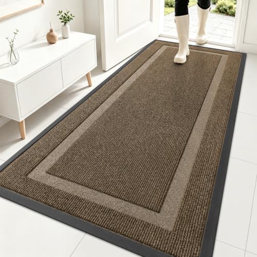 OLANLY Front Door Mat Outside 71x34, All-Season Heavy-Duty Rubber Doormat by OLANLY
