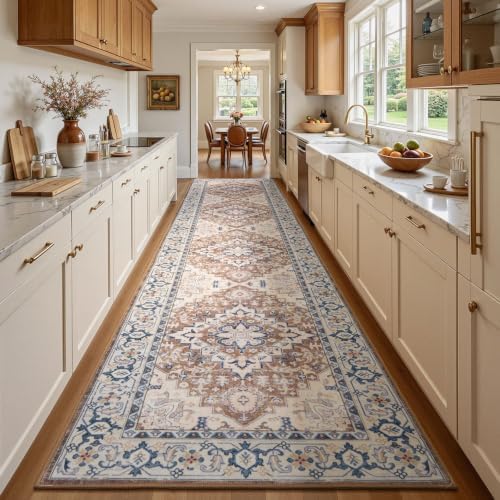 Lofus 3x12 Hallway Kitchen Washable Runner Rug, Entry Long Carpet Brown by Lofus