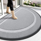 OLANLY Half Circle Front Door Mat Outside 59x34 All-Season Rubber Doormat by OLANLY