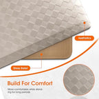 TranquilRelax 4/5 Inch Cushioned Anti Fatigue Kitchen Mats for Floor, Taupe - Image 6