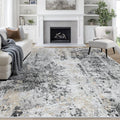 8x10 Area Rugs for Living Room Washable Bedroom Dining Room Black Grey Gold by Aelenmu
