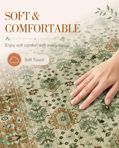 OLANLY 2x8 Washable Runner Rug, Soft Non Slip Carpet for Hallway Kitchen - Image 4