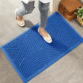 HIYARD Sturdy Front Door Mat, Absorbent Muddy Dirt Resist Welcome Door Mats Outdoor Indoor, Stain and Fade Resistant, Non-Slip Backing Entry Mat Low Profile Doormat for Entryway, 29×17, Royal Blue by HIYARD