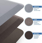 KitchenClouds Kitchen Mat Cushioned Anti Fatigue Rug 17.3"x28" Waterproof Non Slip Standing Desk Mat Comfort Floor Mats for Kitchen House Sink Office (Grey) - Image 5