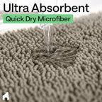 GORILLA GRIP Bath Rug Mat for Bathroom, Absorbent Chenille, 24x17 Latte - Image 5