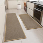 SUMLANS Kitchen Mats Set of 2 PCS for Floor, Washable Non Slip Rugs, Brown - Image 3