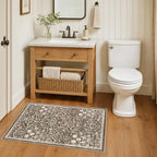 SameBed Washable 2x3 Entryway Area Rug, Vintage Kitchen Rug Dark Brown - Image 3