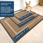 OLANLY Front Door Mat Outside 47x34, All-Season Heavy-Duty Rubber Doormat - Image 2