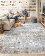OLANLY 8x10 Washable Area Rug, Soft Non Slip Carpet for Bedroom Living Room - Image 3