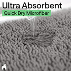 GORILLA GRIP Chenille Bath Rug Mat for Oval Toilet Base, 24x19 Gray - Image 6