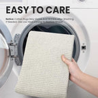 EARTHALL Washable Runner Rug, Non Slip Bedside Rug, 2x8 Ft, Cream/Grayish - Image 3