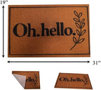 Outdoor Rug Door Mat, Welcome Mat, Non-Slip Entrance Mat, Stylish Front Door Mat, Entryway Rug, 19"x31" (2. Hello) - Image 3