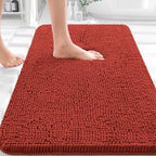 OLANLY Bathroom Rugs 30x20, Extra Soft Absorbent Chenille Bath Rugs by OLANLY