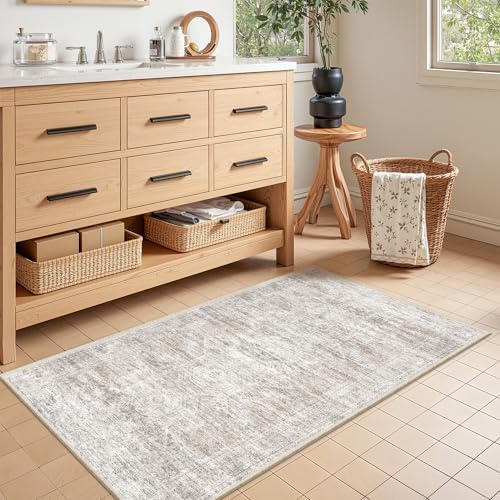 2x4 Rug Runners for Hallways Non Slip,Taupe - Image 4