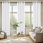 MIULEE Blackout Curtains for Bedroom 2 Panels 40 x 84 Inch Long Pure White - Image 6