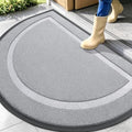 OLANLY Half Circle Front Door Mat Outside 47x32 All-Season Rubber Doormat by OLANLY