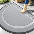 OLANLY Half Circle Front Door Mat Outside 47x32 All-Season Rubber Doormat by OLANLY